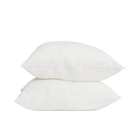 My Linen Home Cushion Cover, 50 x 70 cm, Linen, Set of 2, High-Quality Pillowcase in White, 100% Stonewashed Linen Bed Linen, Made in EU, Hypoallergenic and Skin-Friendly