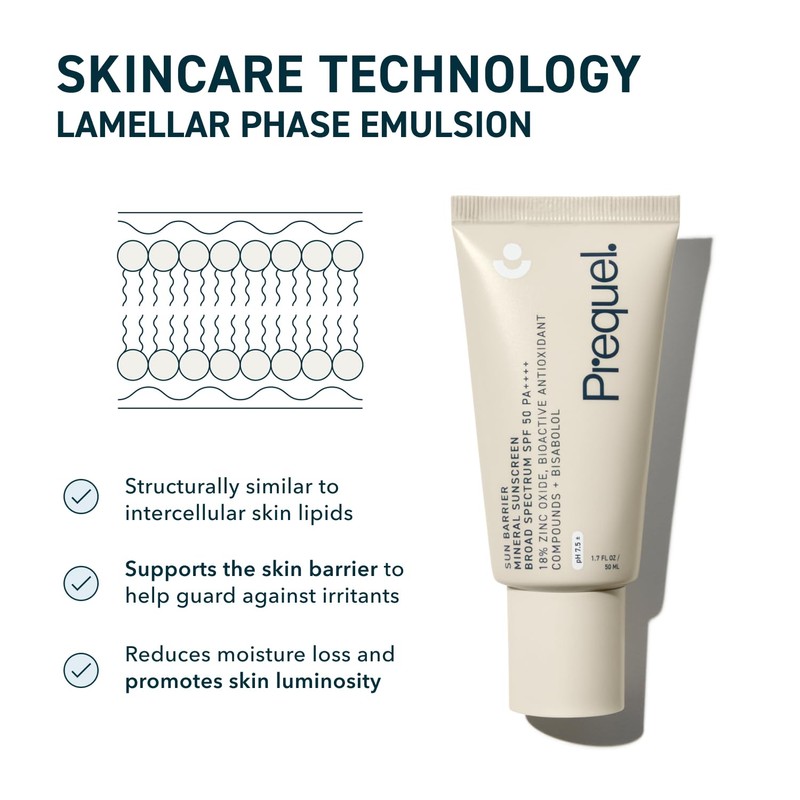 Prequel Skin Sun Barrier Mineral Sunscreen SPF 50 PA++++ Broad