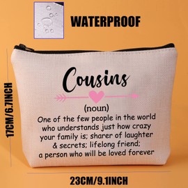JYTAPP Cousins Gift Cousins Noun Cousins Definition Cosmetic Make up Bag Best Cousin Ever Gift Cousin Gifts from Cousin Cousin Graduation Birthday Christmas Gift