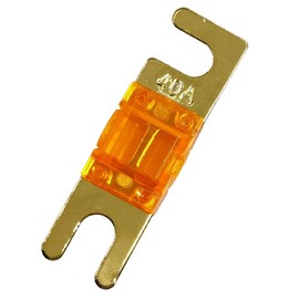 (Pack of 5 pcs) Mini ANL Fuse 40 AMP Car Audio Fuse 40A Gold Plated (40 Amp)