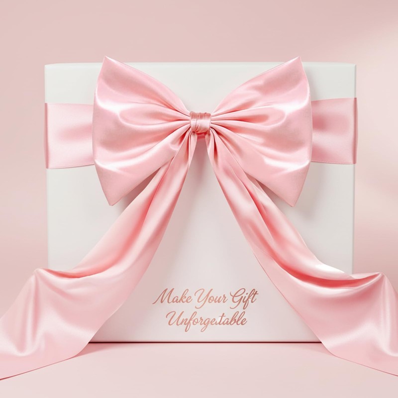 Coquette Large Satin Bow, 24 x 42 Inches, Giant Pink