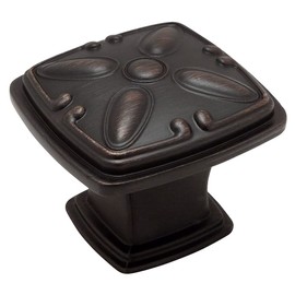 Cosmas® 4393ORB Oil Rubbed Bronze Modern Cabinet Hardware Knob - 1-1/4" Inch Square