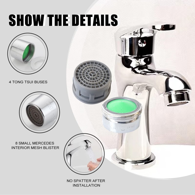 12 Pieces Faucet Aerators Water Tap Aerators Faucet Flow Restrictor