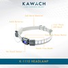 KAWACH K-1110 LED Motion Sensor Headlamp, Hands Free Ultra-Low Profile,