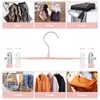 GUANJUNE Thin Trouser Hangers, Non-Slip Pant Hangers with Adjustable Clips,