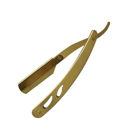 Ipetboom Vintage Manual Beard Razor for Men Comfortable Grip Eyebrow Shaver Safe Hair Cutting Tool Practical Barber Shaving Kit Without Blade for Grooming and Styling