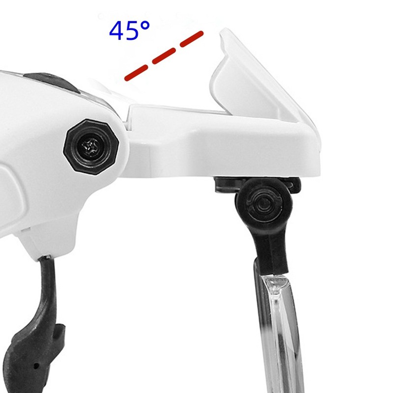 Rechargeable Headband Magnifier Hands Free Head Magnifying Glasses with 4