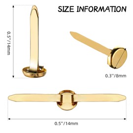 500 Pieces Mini Brads Fasteners Brass Paper Fasteners Metal Fasteners Round Pastel Brads for Scrapbooking Crafts DIY Projects (0.5 Inch, 0.7 Inch, 1 Inch)