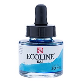 Ecoline Liquid Watercolour Bottle 30 ml Turquoise blue 522 (11255221)