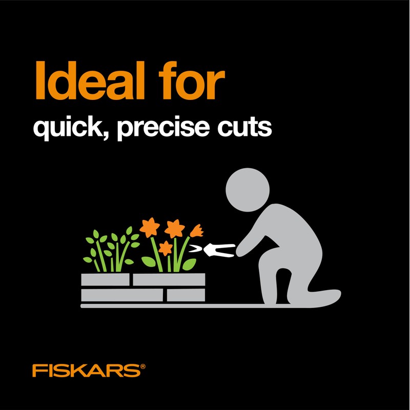 Fiskars 6" Pruning Scissors for Flowers, Buds, Weeds and Small