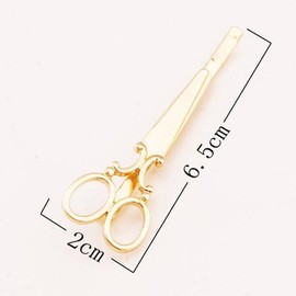 6 Pcs Fashion Personality Small Scissors Hair Clip Bobby Pins Hair Accessories - Cute Barrettes Side Clip Hairpin Liu Hai Clip Headwear for Women (2 x Gold + 2 x Silver + 2 x Rose gold)