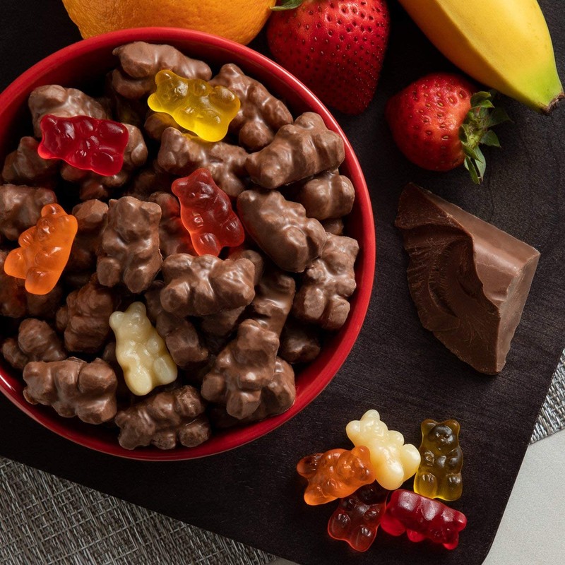 Milk Chocolate Covered Gummy Bears 1 One Pound Bag