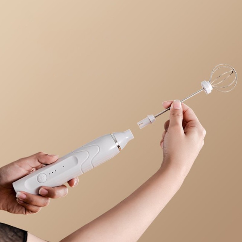 Electric Hand Mixer USB Rechargeable Automatic Egg Beater Milk Frother