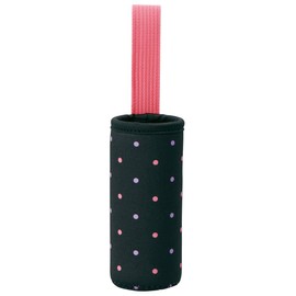 Skater WSSC1 Mini Bottle Cover, Water Bottle Case, Water Bottle Cover, Dot Black, Pink, For 4.2 fl oz (120 ml)