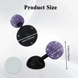 PACLVIO Car Push to Start Button Rocker, Engine Start Stop Button Cover, Decorative One-Button Start Rhinestone Ball-bar Rocker Joystick, Car Accessories Start Button Lever for Most Vehicles (Purple)