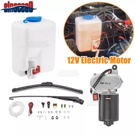 sinocea0 For Polaris General 1000 XP 4 12V Electric Wiper Motor Kit + Wiper Rocker Switch