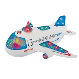 Plane Toy with Lights Sounds and Movement Mystery Bump & Go Airplane Jumbo Jet Toy with Motion Compatible Airbus 380 Boeing Toy with Lights and Sounds Plane Large Toy