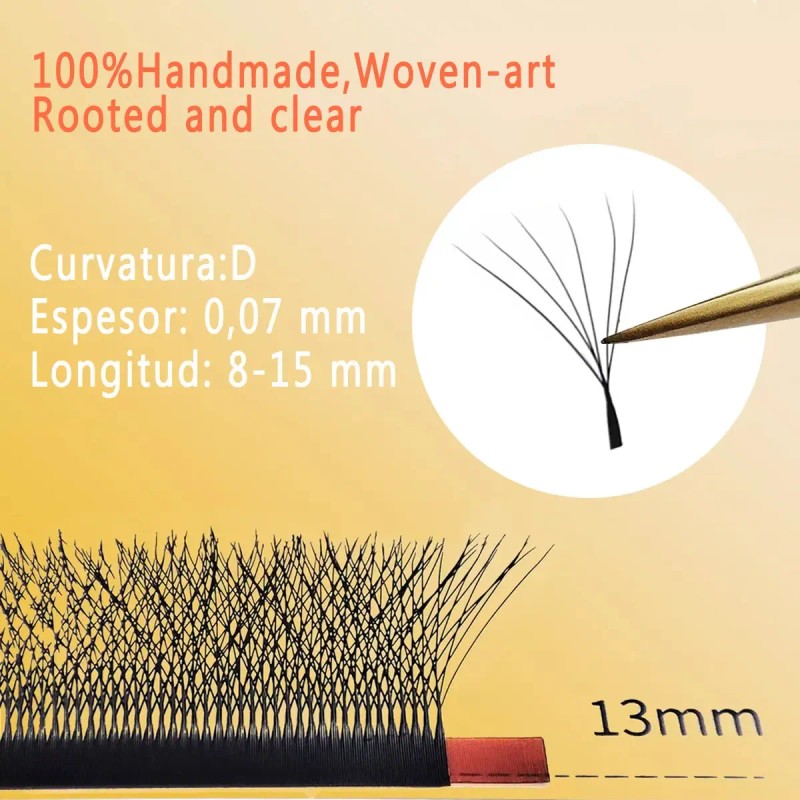 Blister Masscaku Extensiones De Pestañas 6d W Shape Volumen