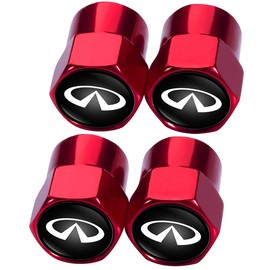 Metal Auto Car Tire Valve Stem Caps Compatible with Infiniti Infinity QX50 Q50 Q70 Q70L Q60 QX30 QX60 QX80 All Models Wheel Cap, Air Valve Caps Styling Decoration Accessories 4pcs