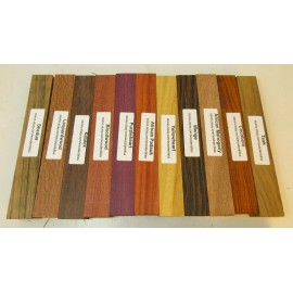 22 Different Exotic Wood Pen Blanks ¾”x5” Cocobolo, Zebrawood, Bocote M-22