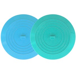 Bathtub Drain Stopper 2 Pack, 5 inches Silicone Tub Stopper Drain Cover, Bath Tub Plug Hair Stopper,Universal Flat Suction Hair Water Shower Stopper Bath Accessories (Blue&Green)