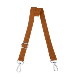 sourcing map Wide Shoulder Strap, 2.5cm Adjustable Crossbody Purse Strap Replacement for Shoulder Bag Handbag, Light Brown, Silver Pull Core Buckle