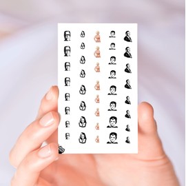 Benign Monsters Clear Water-Slide Nail Designs