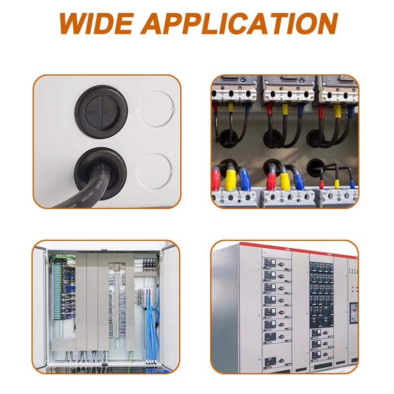 ISPINNER 52pcs 6 Sizes Rubber Grommet, Double Sided Round Rubber