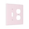Rose Pink 2 Gang Single Toggle/Double Duplex Combo Outlet Light