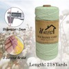 Uiopa Macrame Cord 2mm x 200m, 3-Strand Twisted Natural Cotton