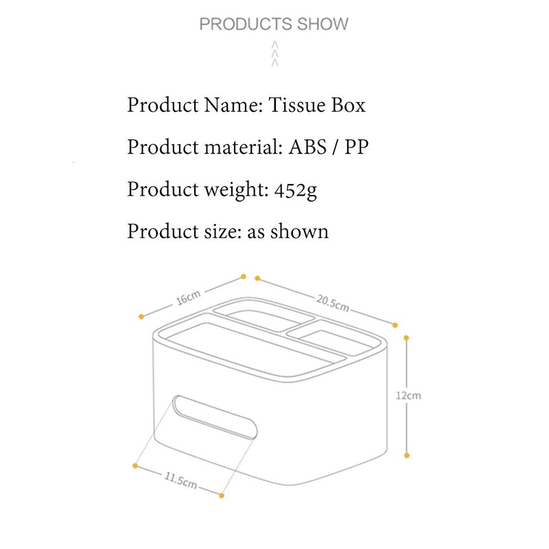 MHTECH Multifunction Tissue Box, Remote Control and Tissue Holder, Organizer