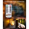 Homemory 12pcs Remote Timer LED Tea Lights Candles, 400+Hours Flickering