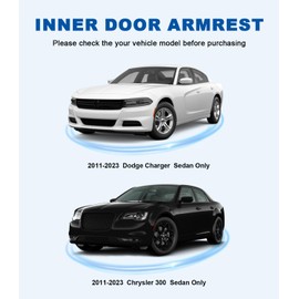 USTAR Front Passenger Right Side Inner Door Armrest Compatible with Dodge Charger 2011-2023 for Chrysler 300 2011-2023 1WK36DX9AA Black