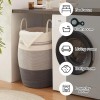 OIAHOMY Laundry Hamper Woven Cotton Rope Large Clothes Hamper 25.6"