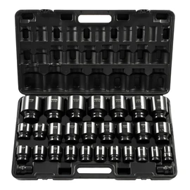 VEVOR Impact Socket Set 29 Piece Impact Sockets CR-M0 3/4 Inches Drive Set with Storage Cage:_1/2 Inches - 19 Piece (Standard)