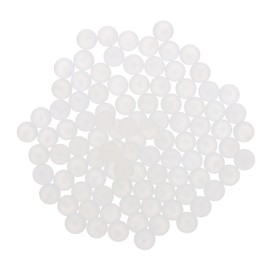 sourcing map 100pcs PP Plastic Bearing Balls 4.5mm Solid Plastic Balls, Precision Bearing Ball, White