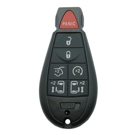 Replacement Key Fob Shell Case Fits for Chrysler Town Country Dodge Ram 1500 2500 3500 Grand carava Durango Grand Caravan Journey Jeep Grand Cherokee Keyless Entry Remote Control Pad Cover (7 Button)