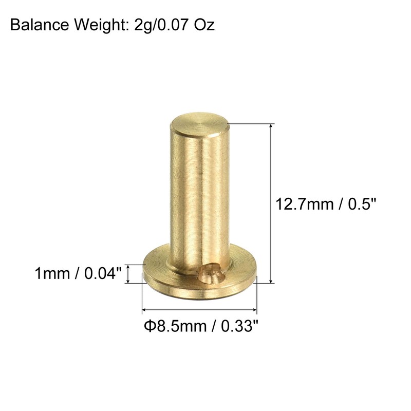 PATIKIL 2g Golf Brass Tip Weight Swing Balance Adjustment Tip
