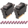 Gebildet 2pcs 5-Pin DPDT DC12V 24V Momentary Window Regulator Switch
