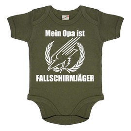 Copytec My Grandpa is Paratrooper Body Airborne Green Devil Baby Bodysuit #18723, olive