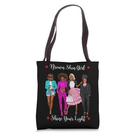 Brown Skin Girl Black Womens Sassy Afro Curly Hair CEO Lady Tote Bag