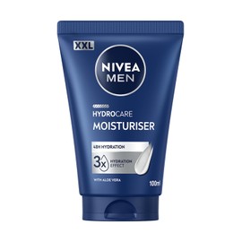 NIVEA MEN Hydrocare Facial Moisturiser XXL (100ml), Men’s Daily Face Cream, Moisturiser for Men with Aloe Vera and Pro-Vitamin B5, for Dry and Sensitive Skin