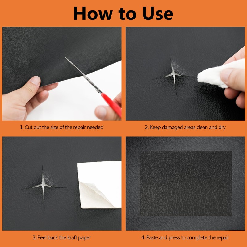 Self Adhesive Leather Repair Patch, 36 x 90 inch Leather