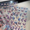 TailaiMei Butterfly Nail Stickers, 2 Sheets 5D Glitter Design Self-Adhesive