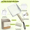Accesfire Cat Litter Scoop with Holder, Stainless Steel, Non-Slip Handle