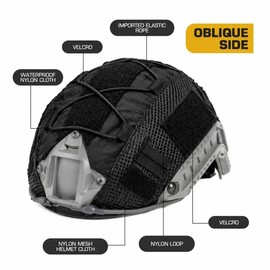 Helmet Cover, Tactical Cloth Cover for BJ/PJ/MH Airsoft Paintball Fast Bump Helmet- Enhanced Protection for Helmets in Size M/L