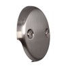 Westbrass 3-1/8" Two-Hole Overflow Face Plate and Screws, Stainless Steel,