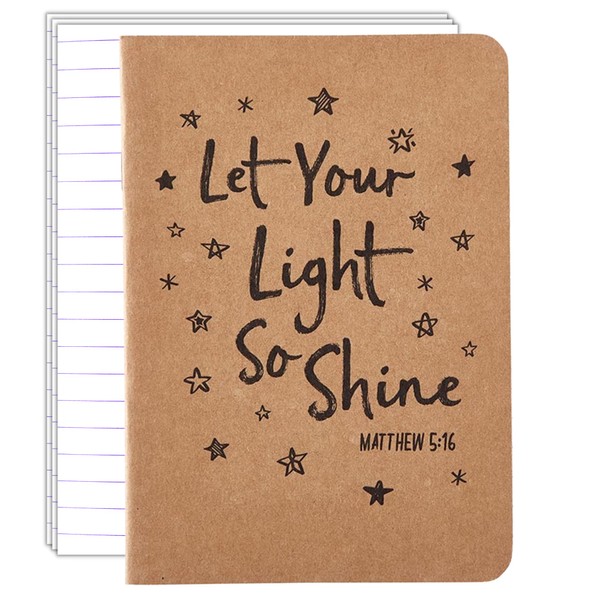 Let Your Light So Shine Notebook, Devotional Journal, Inspirational Gifts