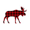 CafePress Plaid Moose Animal Silhouette Sticker Sticker (Oval 50 pk)