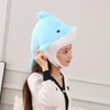 EXCEART Hat, Headwear, Plush Dolphin, Kigurumi, Cosplay, Halloween, Headwear, Cap,